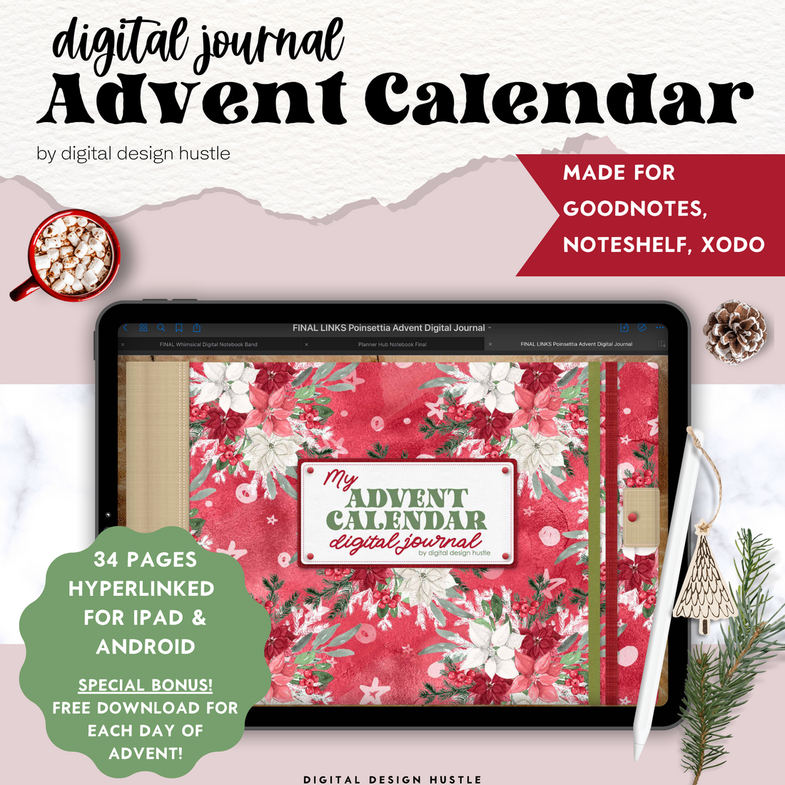 Poinsettia Digital Advent Calendar