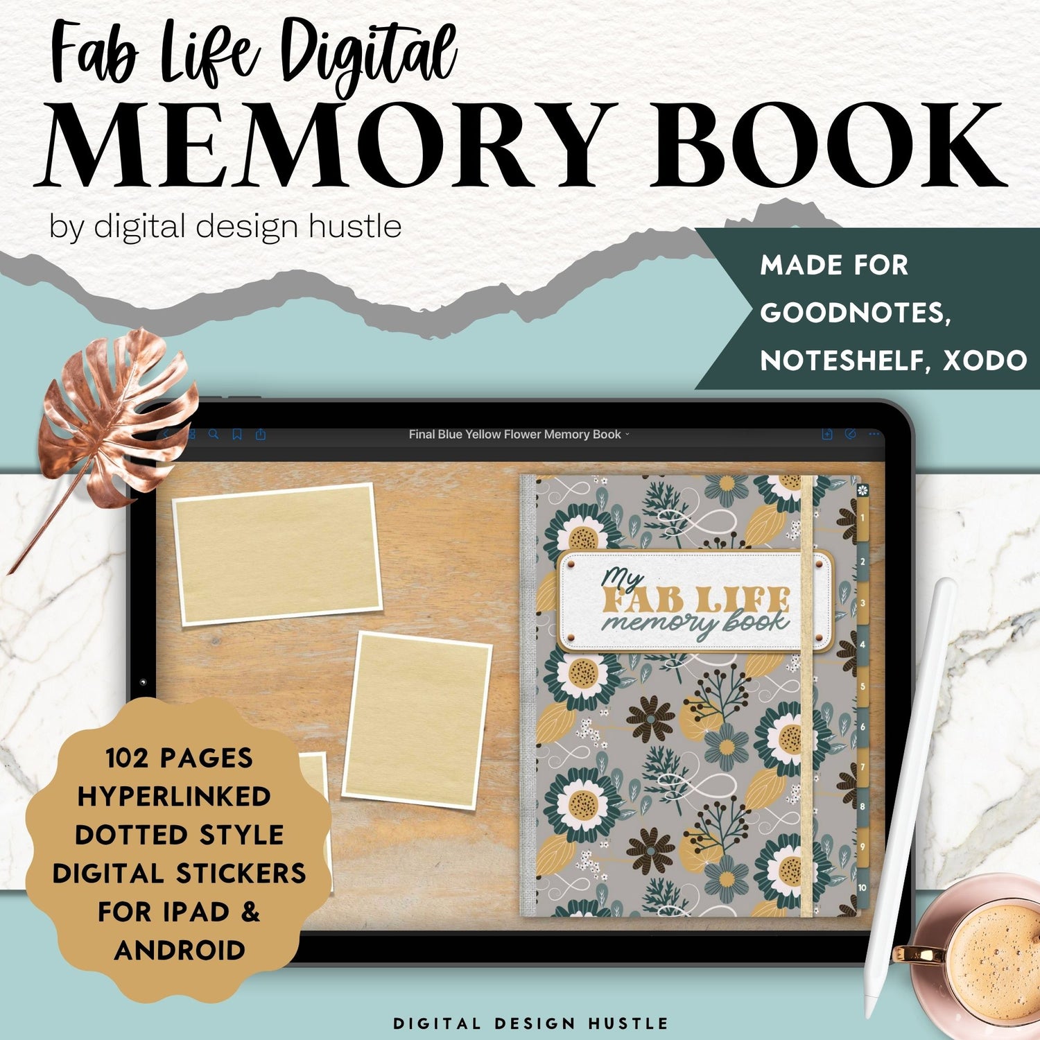 Record special family memories in the Digital Memory Book. Capture all your special memories with family and friends in the 102-page digital journal. This is the perfect digital scrapbook to document family holidays.