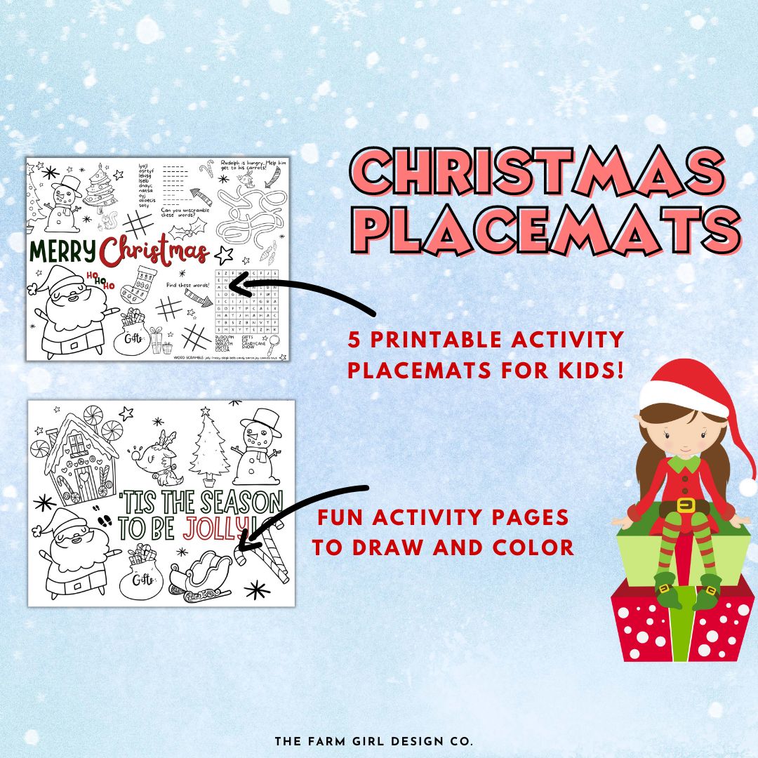 Christmas Placemat Activity Pack