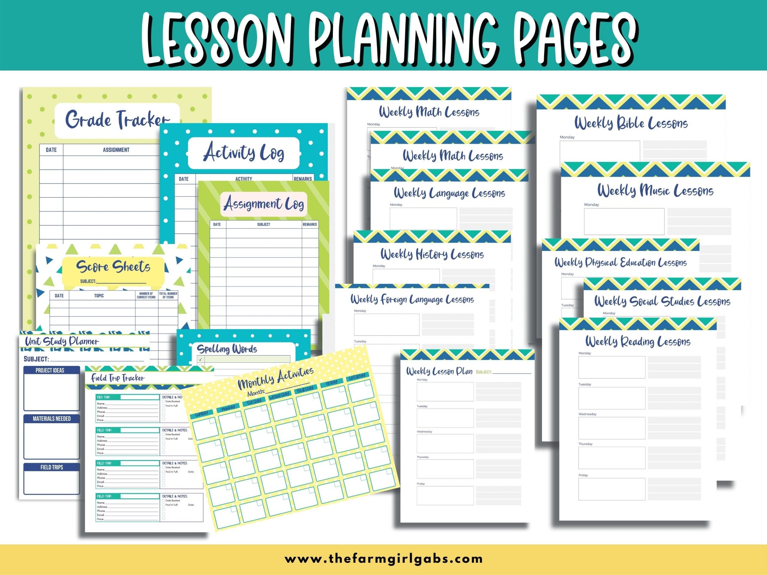 Start your homeschool year ready and organized. This 75-page printable homeschool planner has all the information you need to plan a successful school year for your kids. This Ultimate Homeschool Planner Bundle will help you plan your days, weeks and year and track your success. This printable student planner comes in four sizes. Plan out the entire school year with this easy to use school planner.