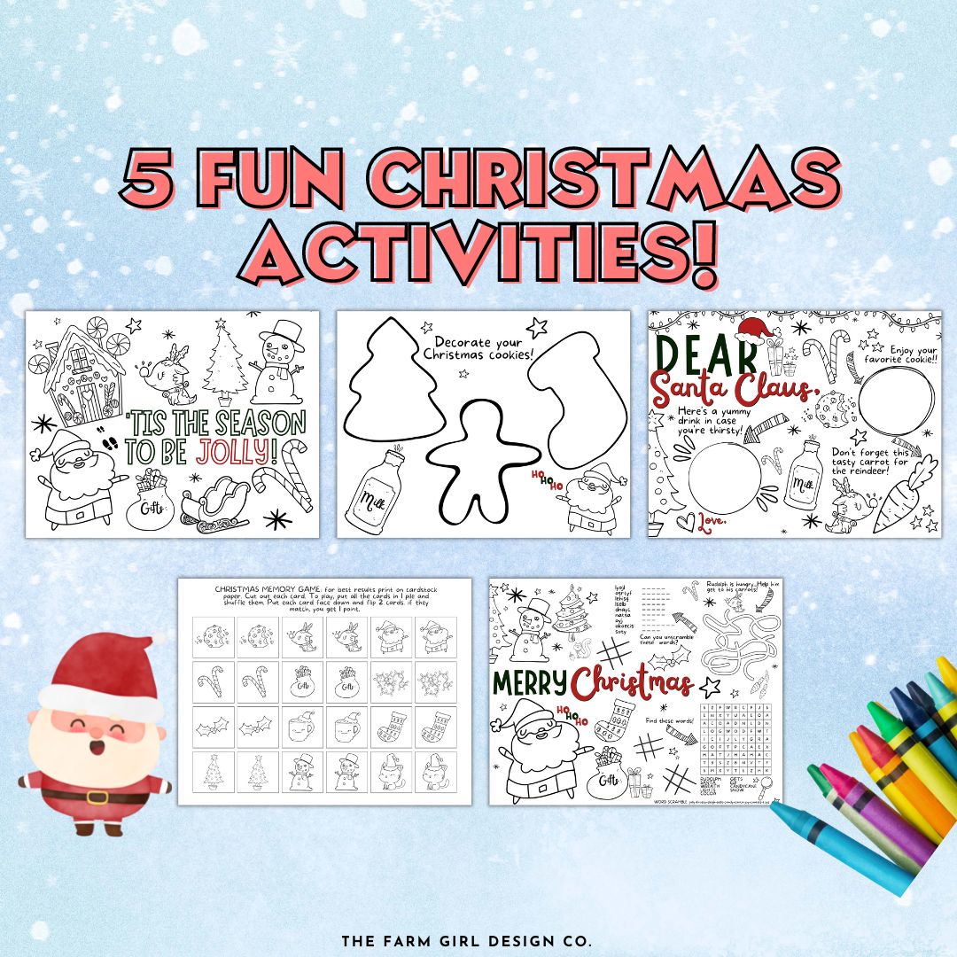 Christmas Placemat Activity Pack