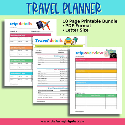 This Printable Family Vacation Travel Planner includes all the vacation planning pages you need to plan your family vacation.