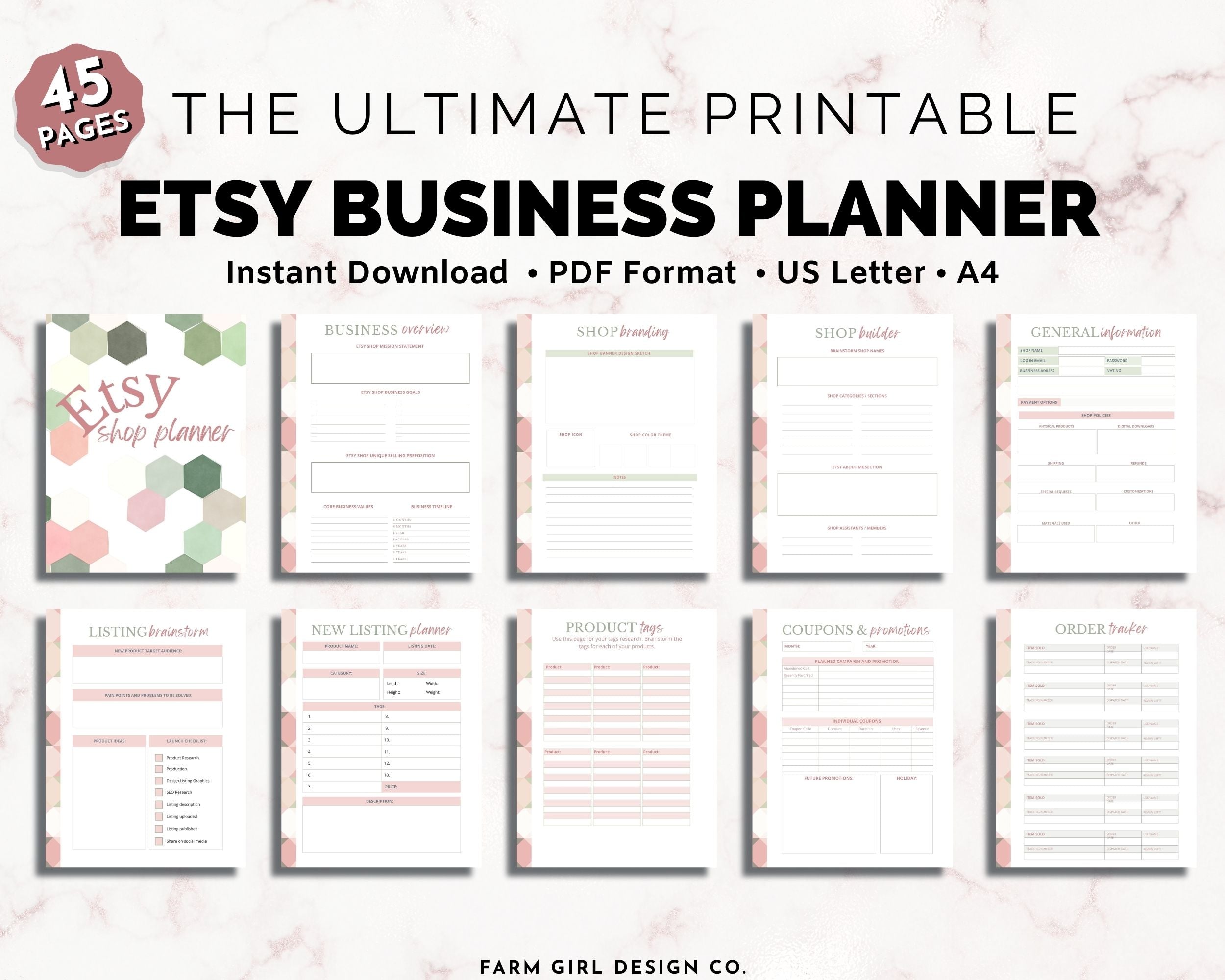 Etsy Shop Planner