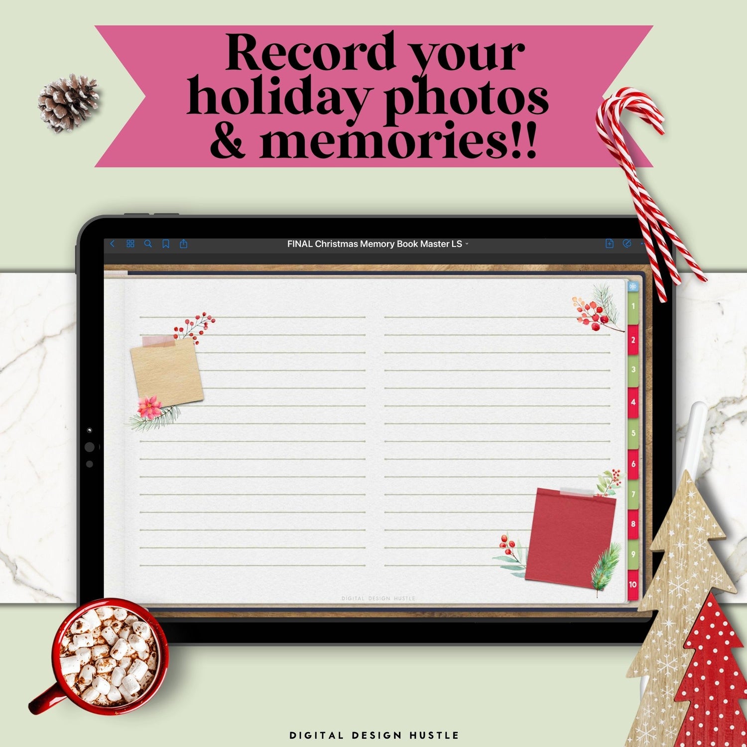 Christmas Digital Memory Book With Digital Stickers