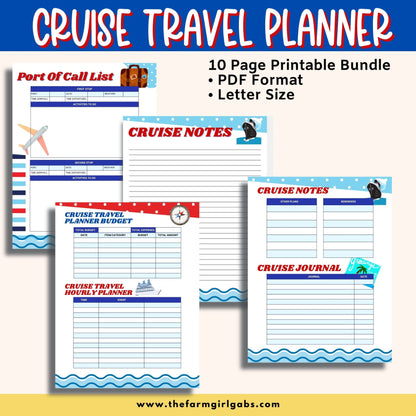 Ready to set sail on a cruise vacation? This printable cruise planner has everything you need to plan your cruise - from budgeting to packing to planning your port of call excursions, can be found in this Printable Cruise Planner