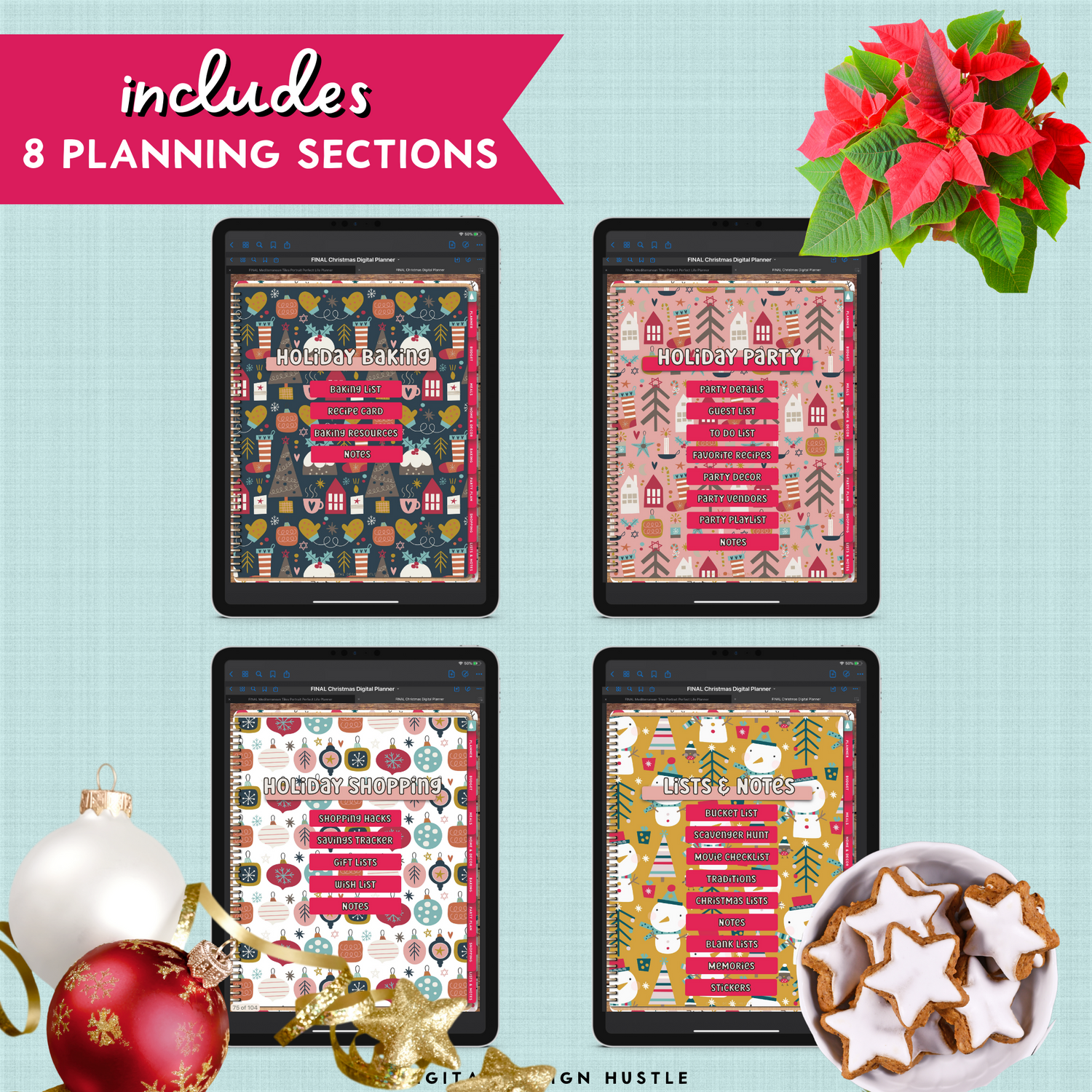 Christmas Digital Memory Book With Digital Stickers - Farm Girl Designs