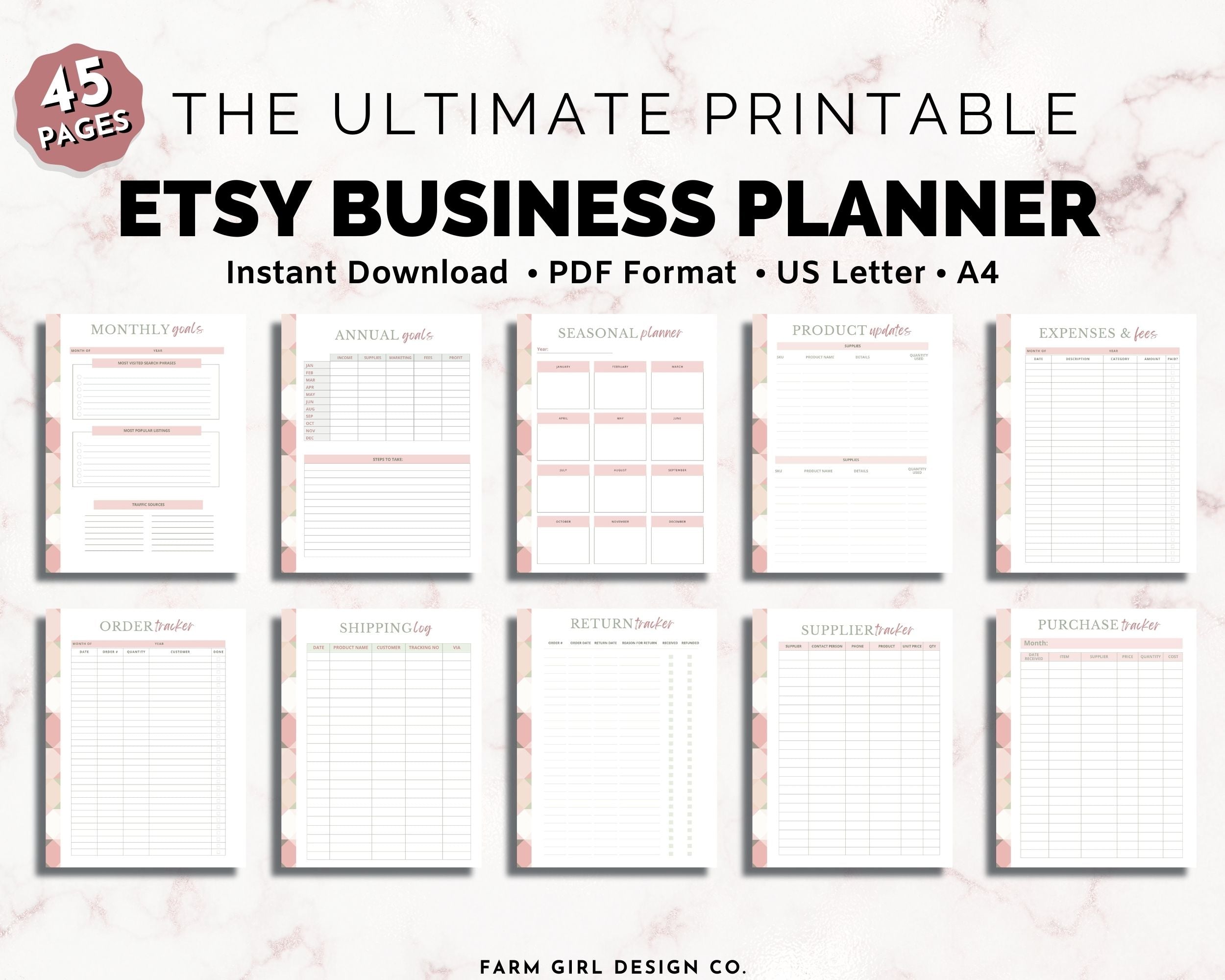 Etsy Shop Planner