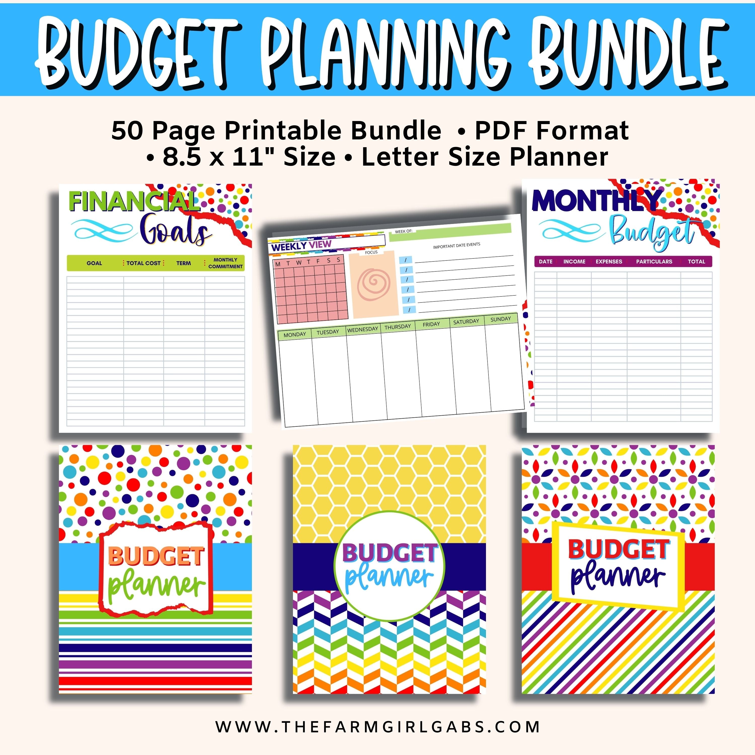 Take control of your finance with this Printable Budget Planner. This financial planner has all the tools to take control of your finances.