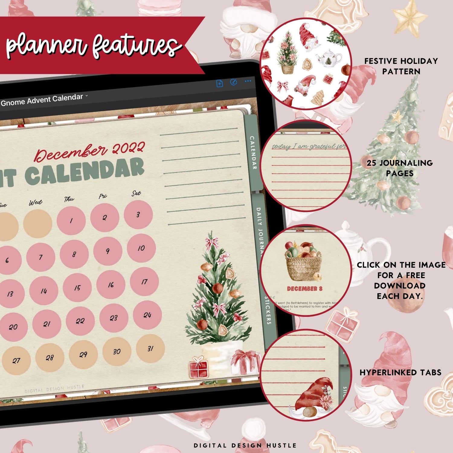 Christmas Digital Memory Book With Digital Stickers - Farm Girl Designs