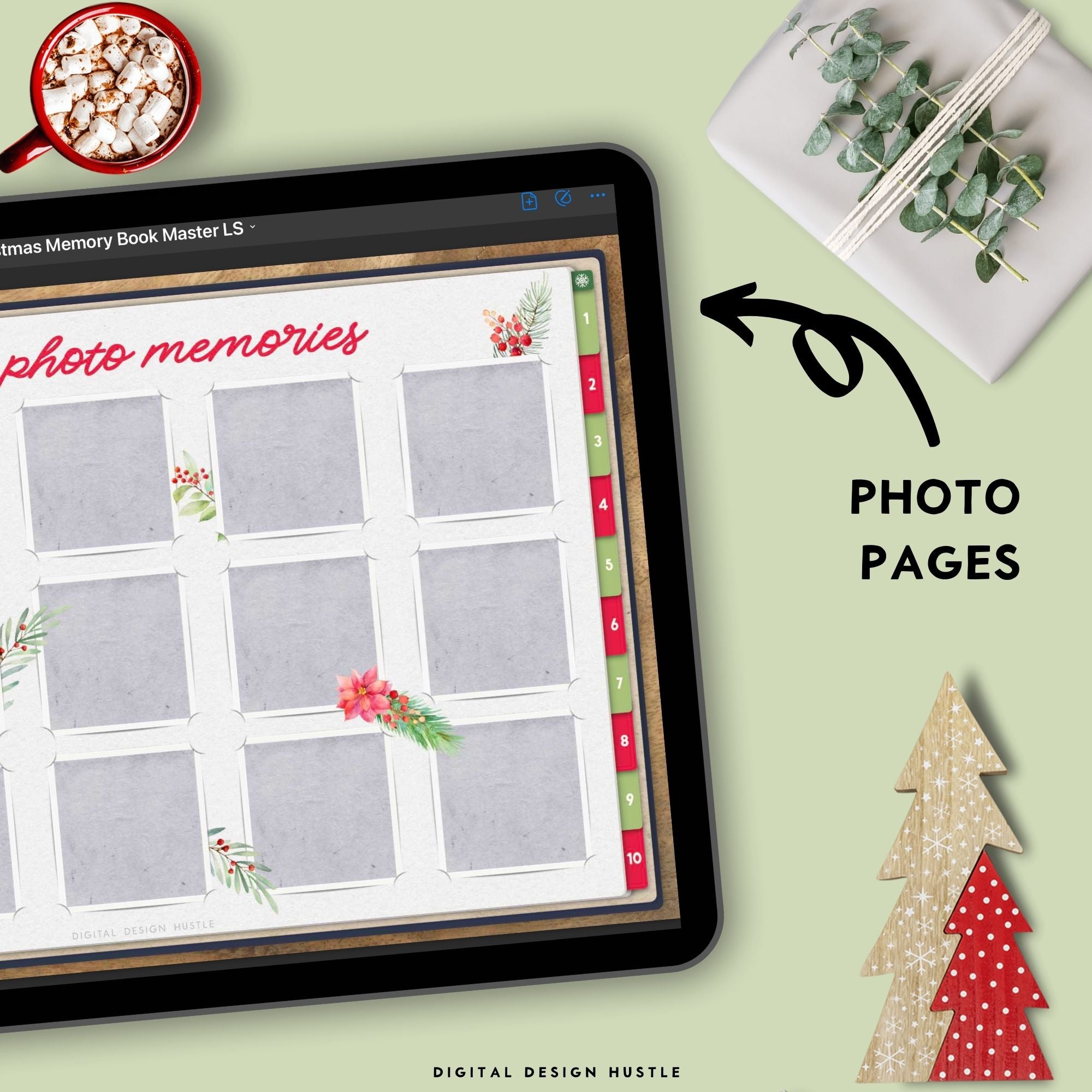 Christmas Digital Memory Book With Digital Stickers