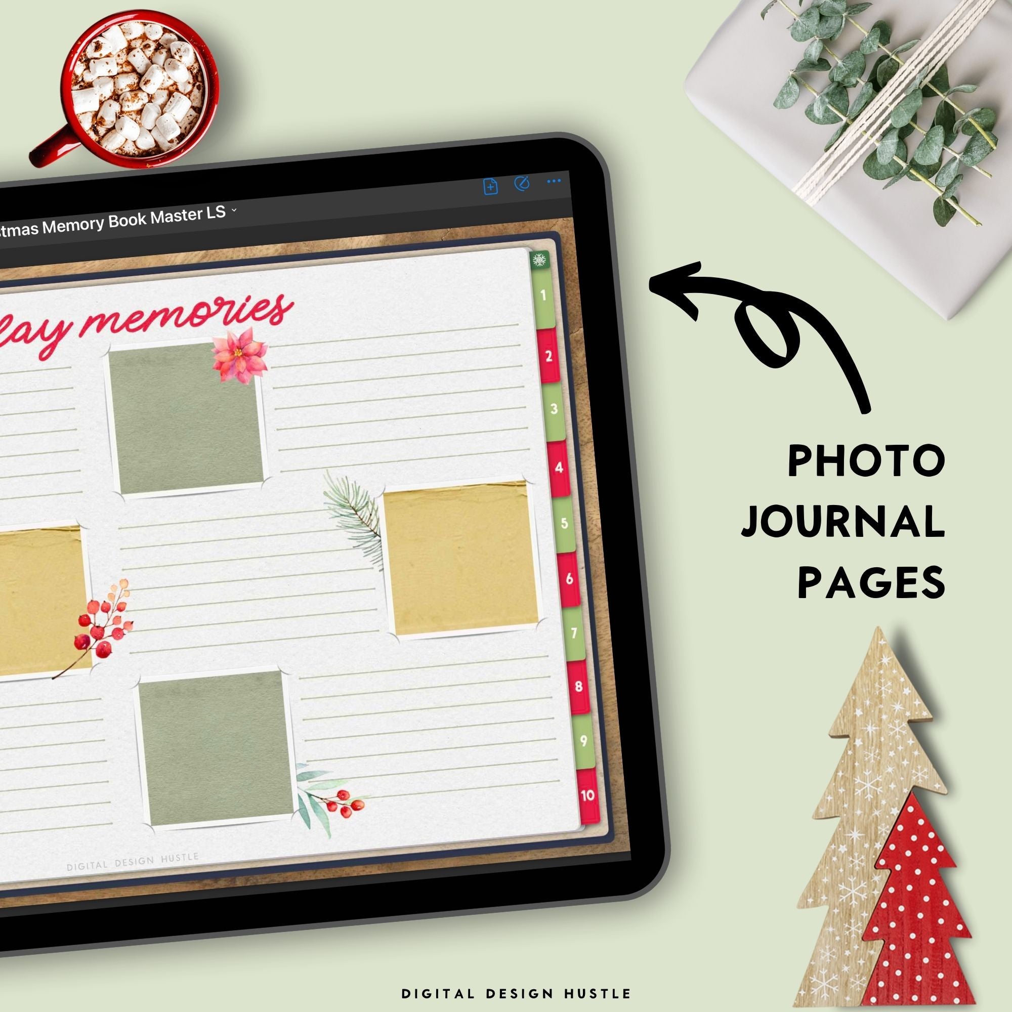 Christmas Digital Memory Book With Digital Stickers