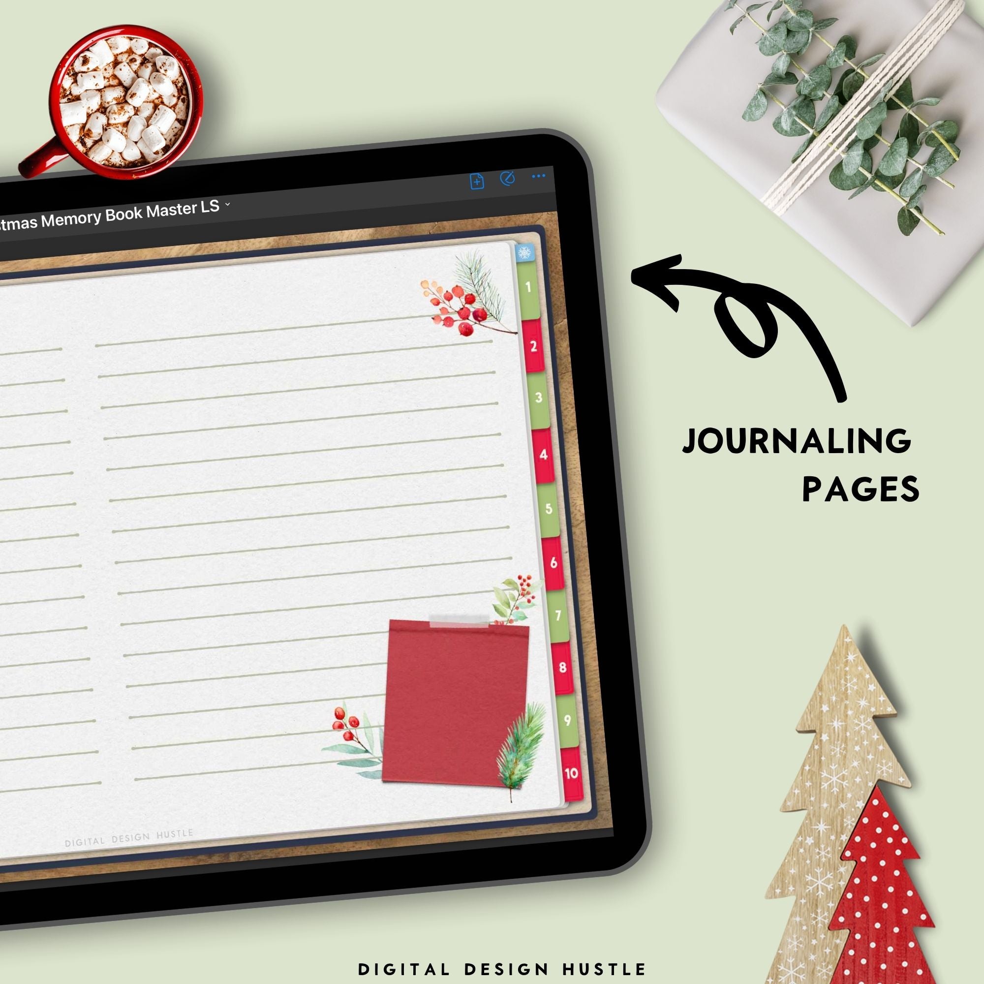 Christmas Digital Memory Book With Digital Stickers