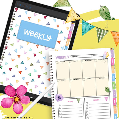 Floral Digital Daily Planner