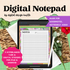 Take note of this new Floral Digital Notepad With Digital Stickers. This digital notepad bundle had 5 different notepad sections to make lists, take notes, journal and doodle. PLUS you&